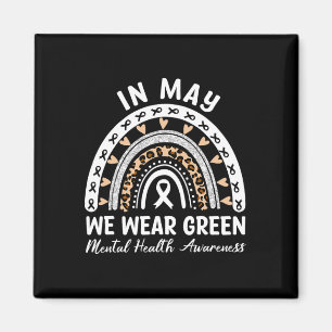 Gezondheidsproblemen We Draag Green Mental Health Magneet