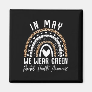 Gezondheidsproblemen We Draag Green Mental Health Magneet
