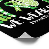 Gezondheidsproblemen We Draag Green Mental Health  Poster (Hoek)