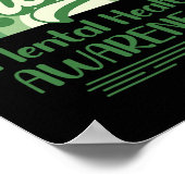 Gezondheidsproblemen We Draag Green Mental Health Poster (Hoek)