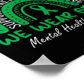 Gezondheidsproblemen We Draag Green Mental Health Poster (Hoek)