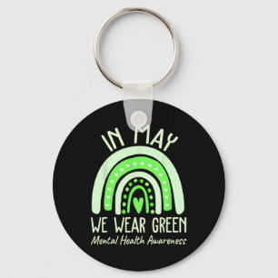 Gezondheidsproblemen We Draag Green Mental Health  Sleutelhanger