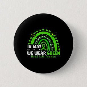 Gezondheidsproblemen We dragen groen Geestelijke G Ronde Button 5,7 Cm