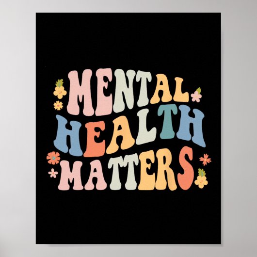 Gezondheidsproblemen zijn vriendelijk groovy retro poster (Voorkant)