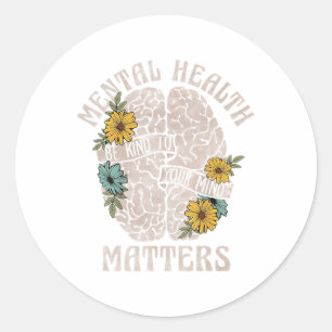 Gezondheidsproblemen zijn vriendelijk voor je ment ronde sticker