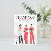 Gezondheidsprofessionals-dagkaart Bedankkaart (Staand voorkant)