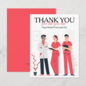 Gezondheidsprofessionals-dagkaart Bedankkaart (Voorkant / Achterkant)