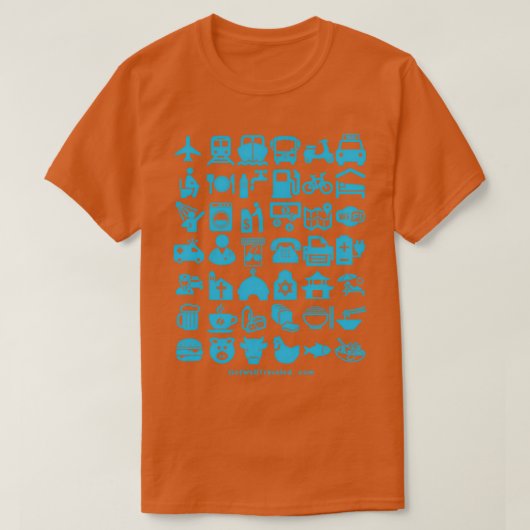 Gezondheidsreispictogrammen voor medisch toerisme  t-shirt (Design voorkant)