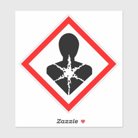 Gezondheidsrisico op lange termijn COSHH Sticker (Vel)