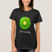 Gezondheidsslogan pop art citrus Kiwi vruchten T-shirt (Voorkant)