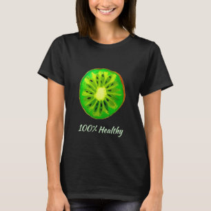 Gezondheidsslogan pop art citrus Kiwi vruchten T-shirt