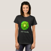 Gezondheidsslogan pop art citrus Kiwi vruchten T-shirt (Voorkant volledig)