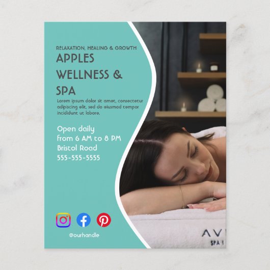 gezondheidsspa poster flyer wellness center fitnes (Voorkant)