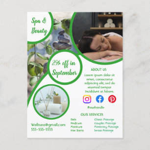 gezondheidsspa poster flyer wellness center fitnes briefkaart