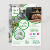 gezondheidsspa poster flyer wellness center fitnes briefkaart (Voorkant / Achterkant)