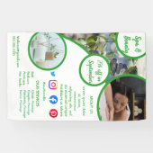 gezondheidsspa poster flyer wellness center fitnes spandoek (Horizontaal)