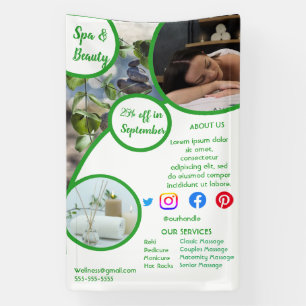 gezondheidsspa poster flyer wellness center fitnes spandoek