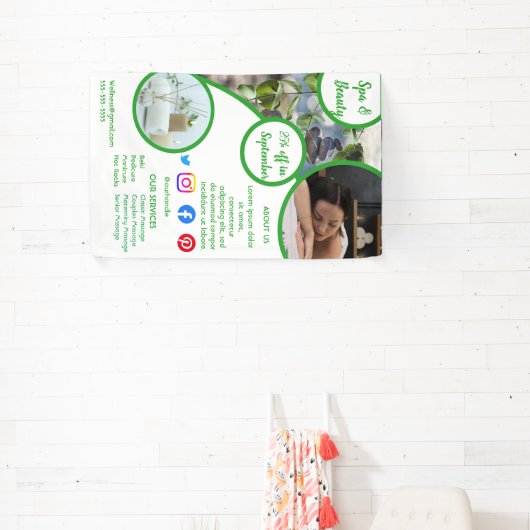 gezondheidsspa poster flyer wellness center fitnes spandoek (Insitu)