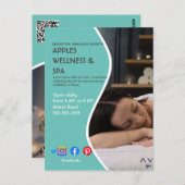 gezondheidsspa poster flyer wellnesscenter fitta briefkaart (Voorkant / Achterkant)