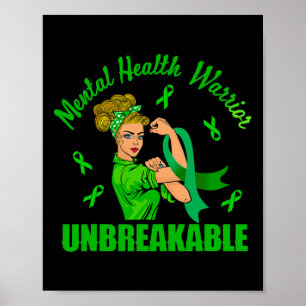 Gezondheidsstrijder Onbreekbare Waarschuwingssterk Poster