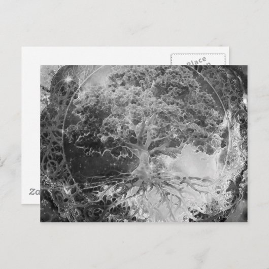 Gezondheidsstructuur in zwart-wit briefkaart (Voorkant / Achterkant)