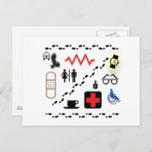 Gezondheidssymbolen Briefkaart (Voorkant / Achterkant)