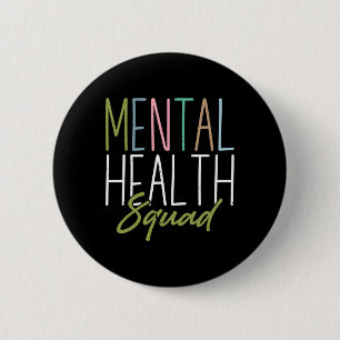Gezondheidsteam mentale gezondheidsvoorlichting ronde button 5,7 cm