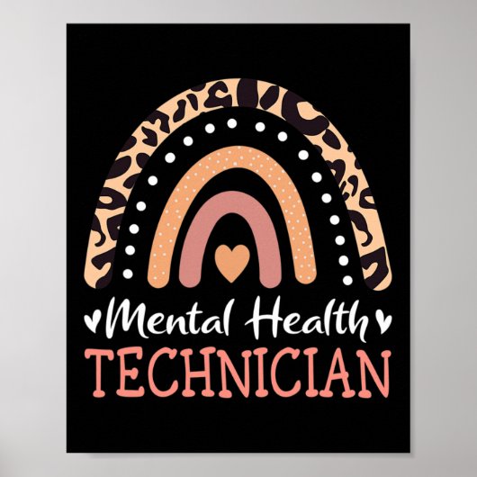 Gezondheidstechnicus Luipaard Regenboog Poster (Voorkant)