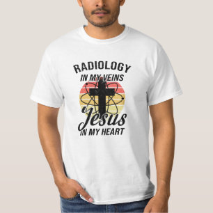 Gezondheidstechnicus Retro röntgenradioloog Jezus T-shirt
