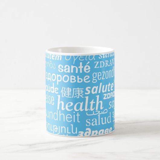 Gezondheidstekst Blue Coffee Mok of kies kleuren (Center)