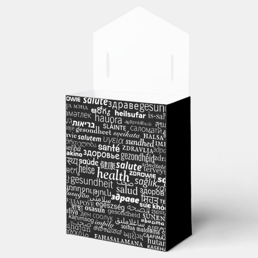 Gezondheidstekst Cadeau of gunstvak Kies uw kleure Bedankdoosjes (Geopend)