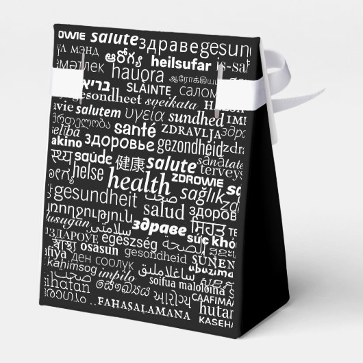 Gezondheidstekst Cadeau of gunstvak Kies uw kleure Bedankdoosjes (Achterkant)