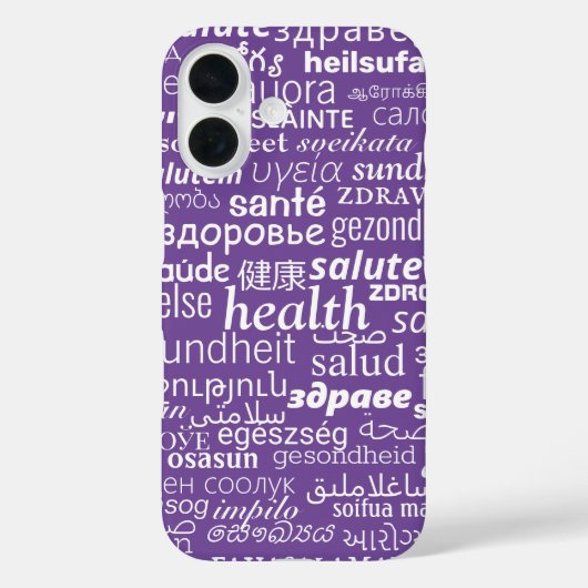 Gezondheidstekst iPhone Case (Achterkant)