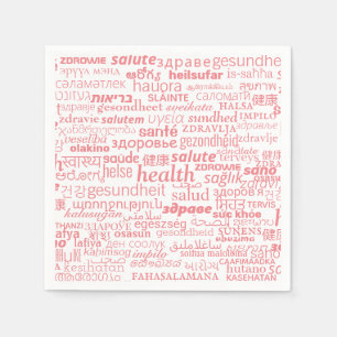 Gezondheidstekst Meertalige servetten - Kies kleur