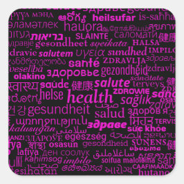 Gezondheidstekst Meertalige Sticker - Uw kleuren