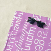 Gezondheidstekst Multitaal Word Beach Towel Strandlaken (In situ)