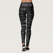 Gezondheidstekst Word Multi-Language Black Legging (Achterkant)