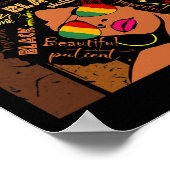 Gezondheidstherapeut Afro Vrouwen Zwart Geschieden Poster (Hoek)