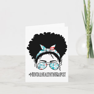 Gezondheidstherapeut Black Afro Messy Bun Afrikaan Kaart