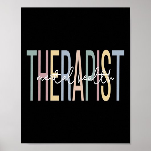 Gezondheidstherapeut Boho Mental Health Therapy Poster (Voorkant)