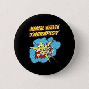 Gezondheidstherapeut Fun Superhero Job Ronde Button 5,7 Cm