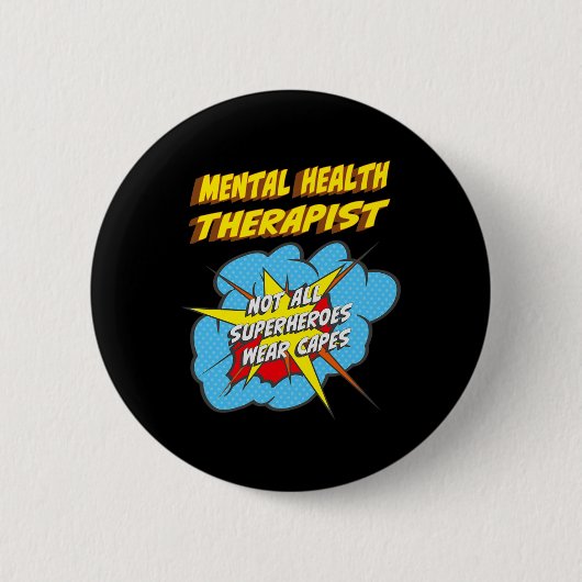 Gezondheidstherapeut Fun Superhero Job Ronde Button 5,7 Cm (Voorkant)
