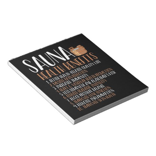 Gezondheidsuitkeringen in Sauna Notitieblok (Schuin)