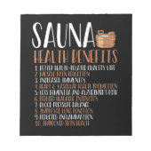 Gezondheidsuitkeringen in Sauna Notitieblok (Voorkant)