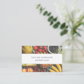 Gezondheidsveld, vers kleurrijk fruit visitekaartje (Staand voorkant)