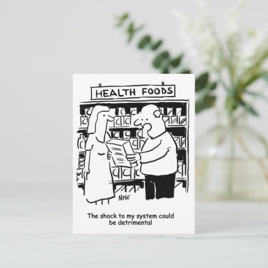 Gezondheidsvoeding kan schadelijk zijn voor de gez briefkaart (Staand voorkant)