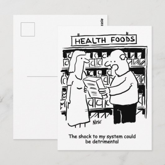 Gezondheidsvoeding kan schadelijk zijn voor de gez briefkaart (Voorkant / Achterkant)