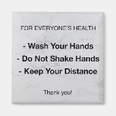 Gezondheidsvoorschriften | Ziektepreventie Magneet (Voorkant)