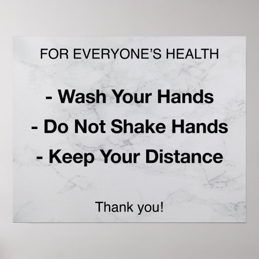 Gezondheidsvoorschriften | Ziektepreventie Poster (Voorkant)