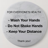 Gezondheidsvoorschriften | Ziektepreventie Ronde Button 6,0 Cm (Voorkant)